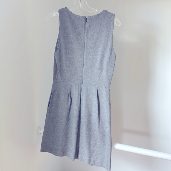 Madewell Size Small Sleeveless Gray & White Dress - Picture 3 of 6